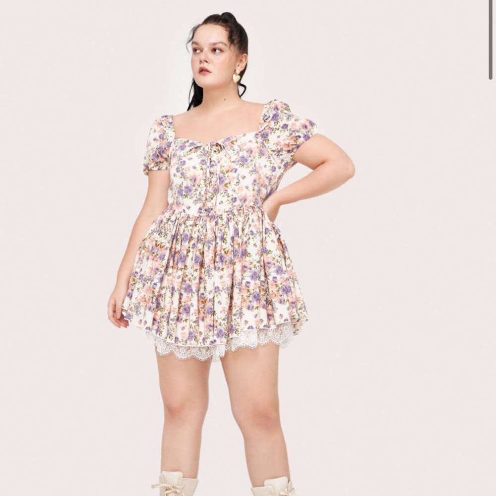 Floral Lace Patchwork Dress